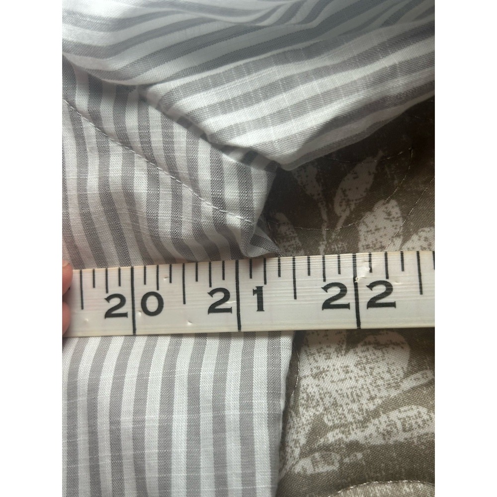 Lorenzo Uomo dress shirt Light Grey & White Stripe Trim Fit Size 15.5 And 34/35 - Picture 8 of 9